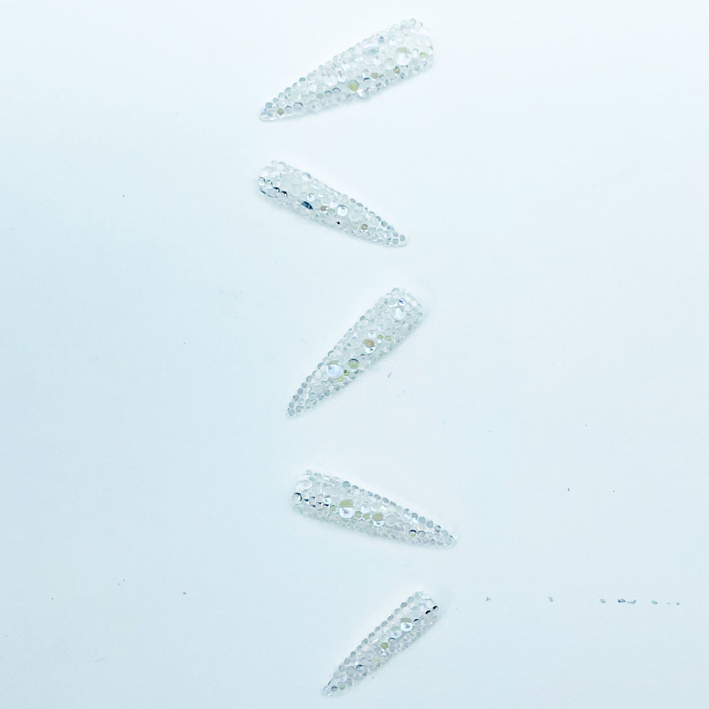 Transparent beads-long stiletto-MM1003