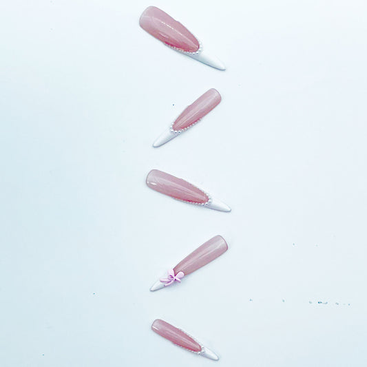 Pink Pearl-long stiletto-CR02