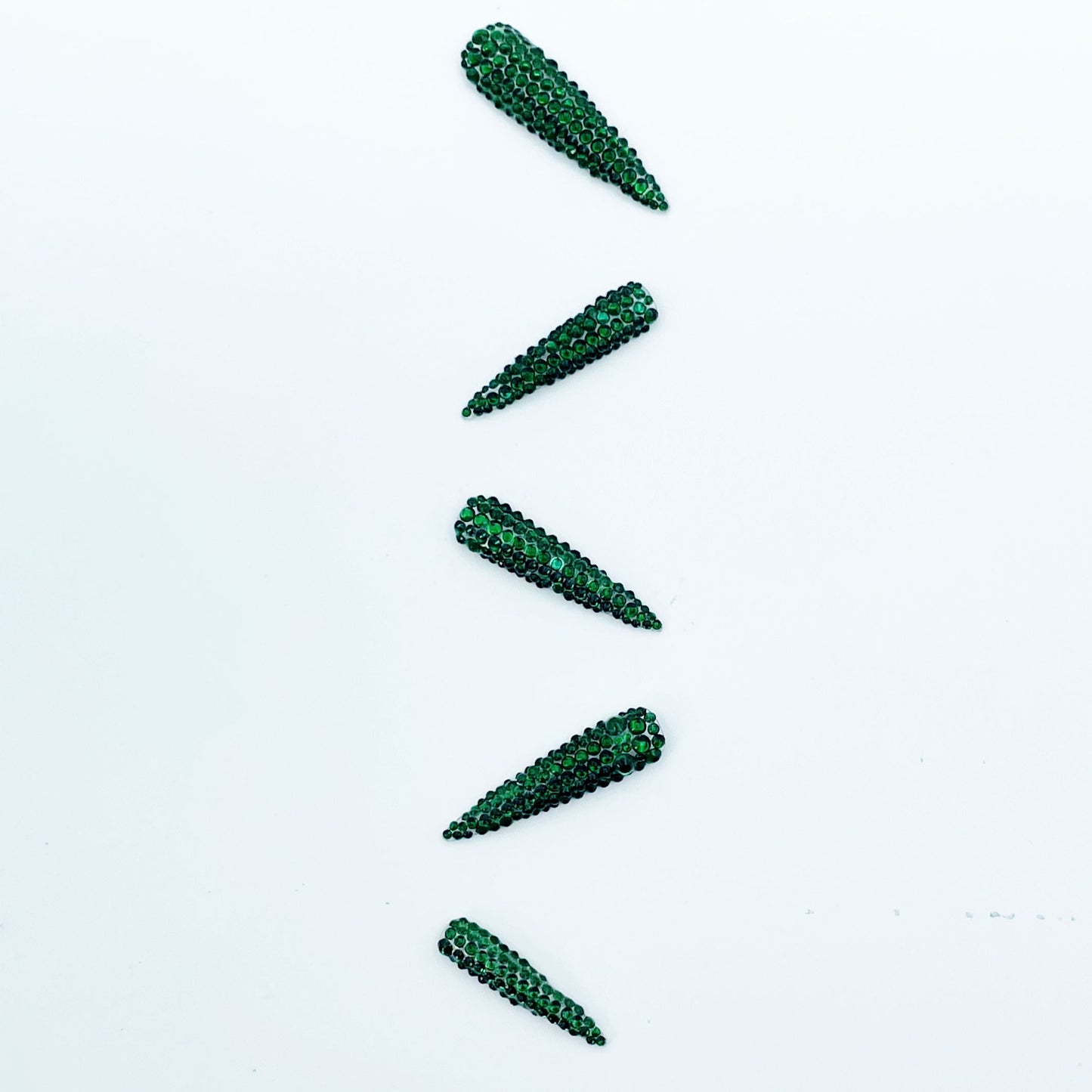 Green beads-long stiletto-MM1006