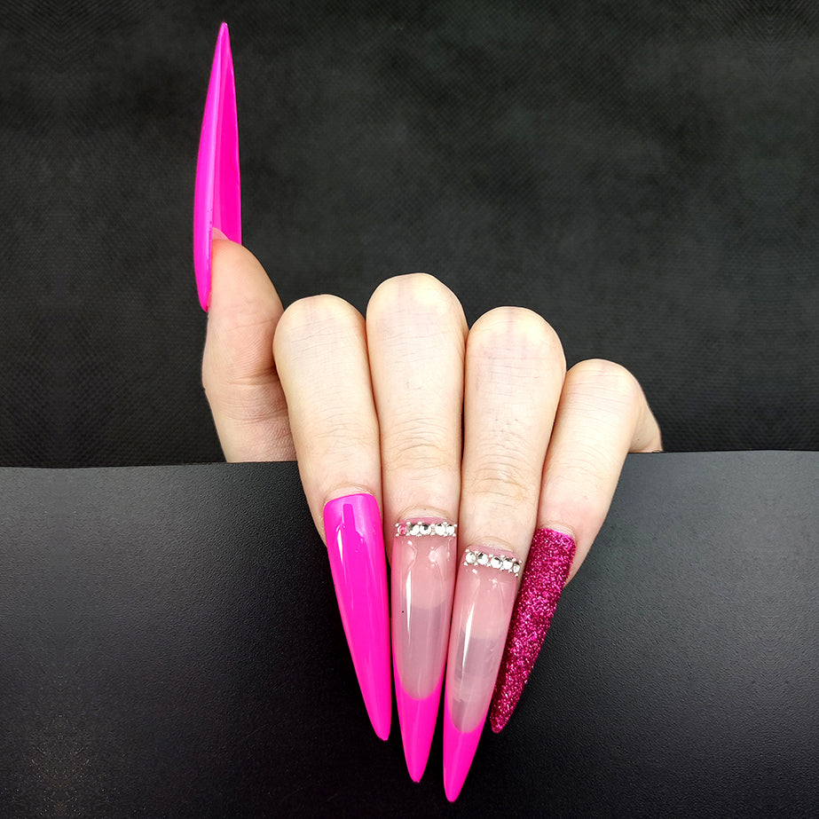 Pink queen-long stiletto-CR08