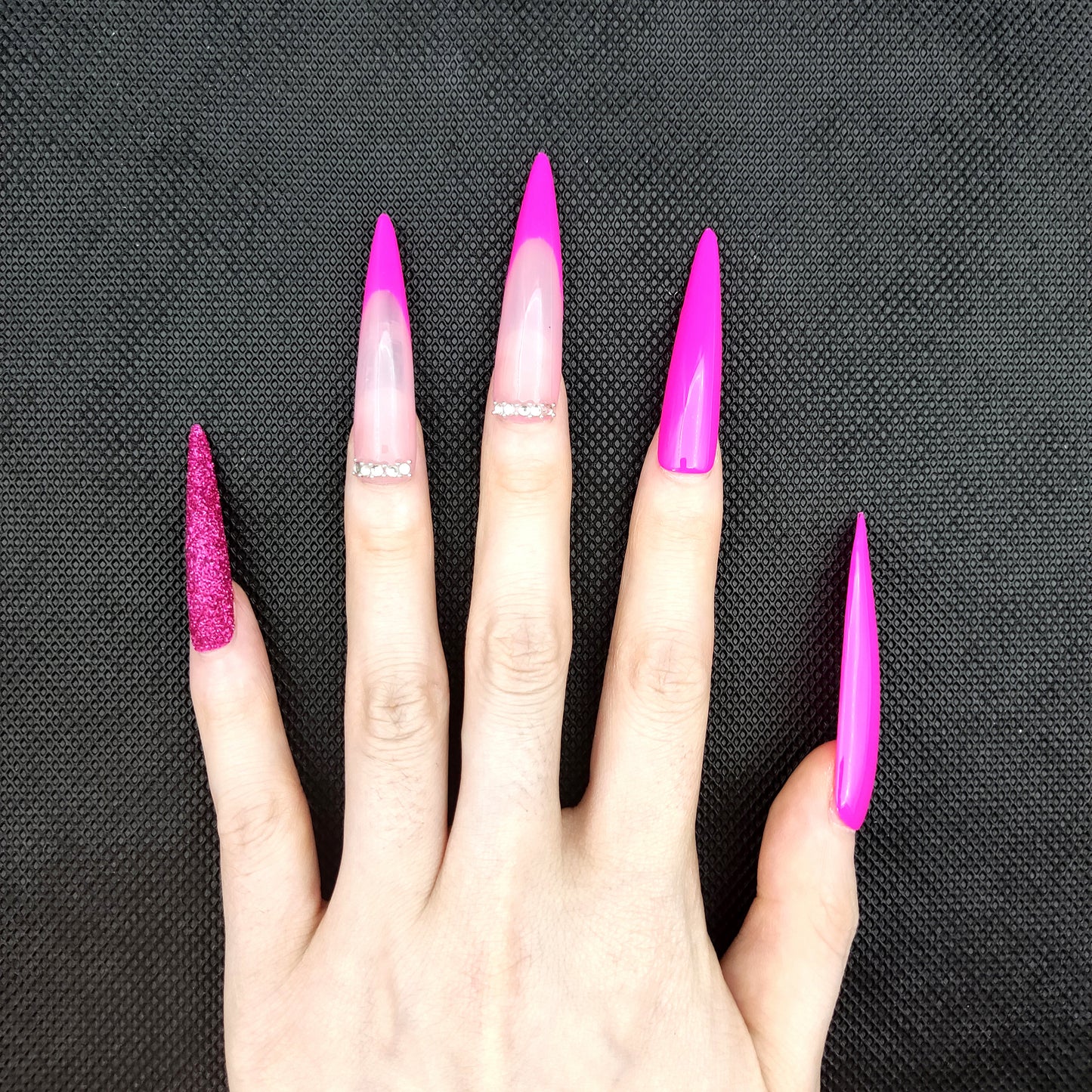 Pink queen-long stiletto-CR08