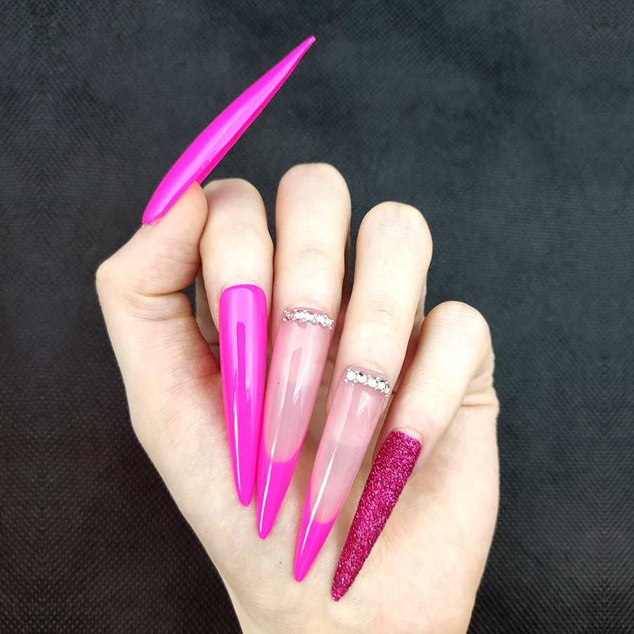 Pink queen-long stiletto-CR08